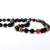 Long Black Agate and Orange Craquelled Necklace on internet