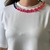 Blusa off white com gola bordada - comprar online