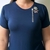 Blusa azul marinho com aplicação de broches - comprar online