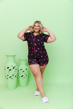 Americano Curto - Plus Size - Coração Rosa - comprar online