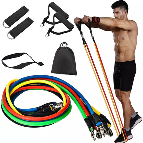 Kit Elásticos para Exercícios Pilates AD-011 Treino em Casa