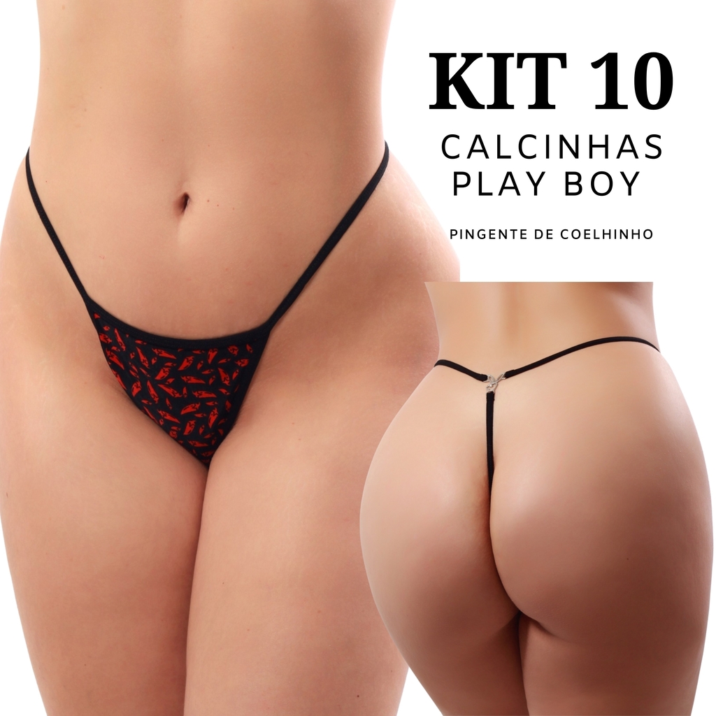 kit 10 Calcinhas fio Coelhinho 