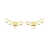 Brinco Ear Cuff Mini Corações Vazados Folheado Em Ouro 18k