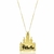 Colar Personalizado Castelo Da Disney Nome Folheado Em Ouro 18k