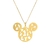 Colar Personalizado Mickey Com Personagens Vazados Folheado Em Ouro 18k