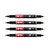 MARCADOR PERMANENTE DOBLE PUNTA 042 NEGRO x12 - comprar online