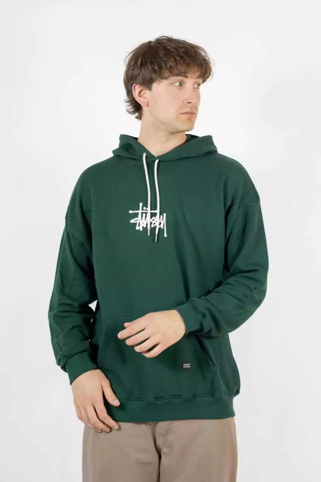 CANGURO OVERSIZE STUSSY VERDE INGLES