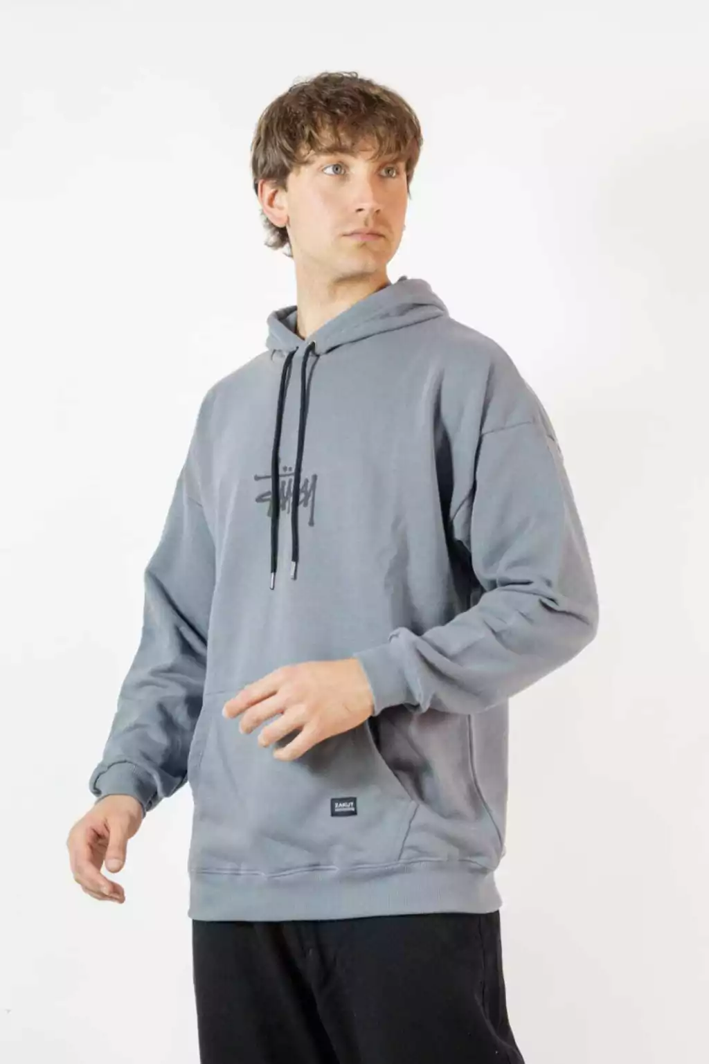 CANGURO OVERSIZE STUSSY GRIS