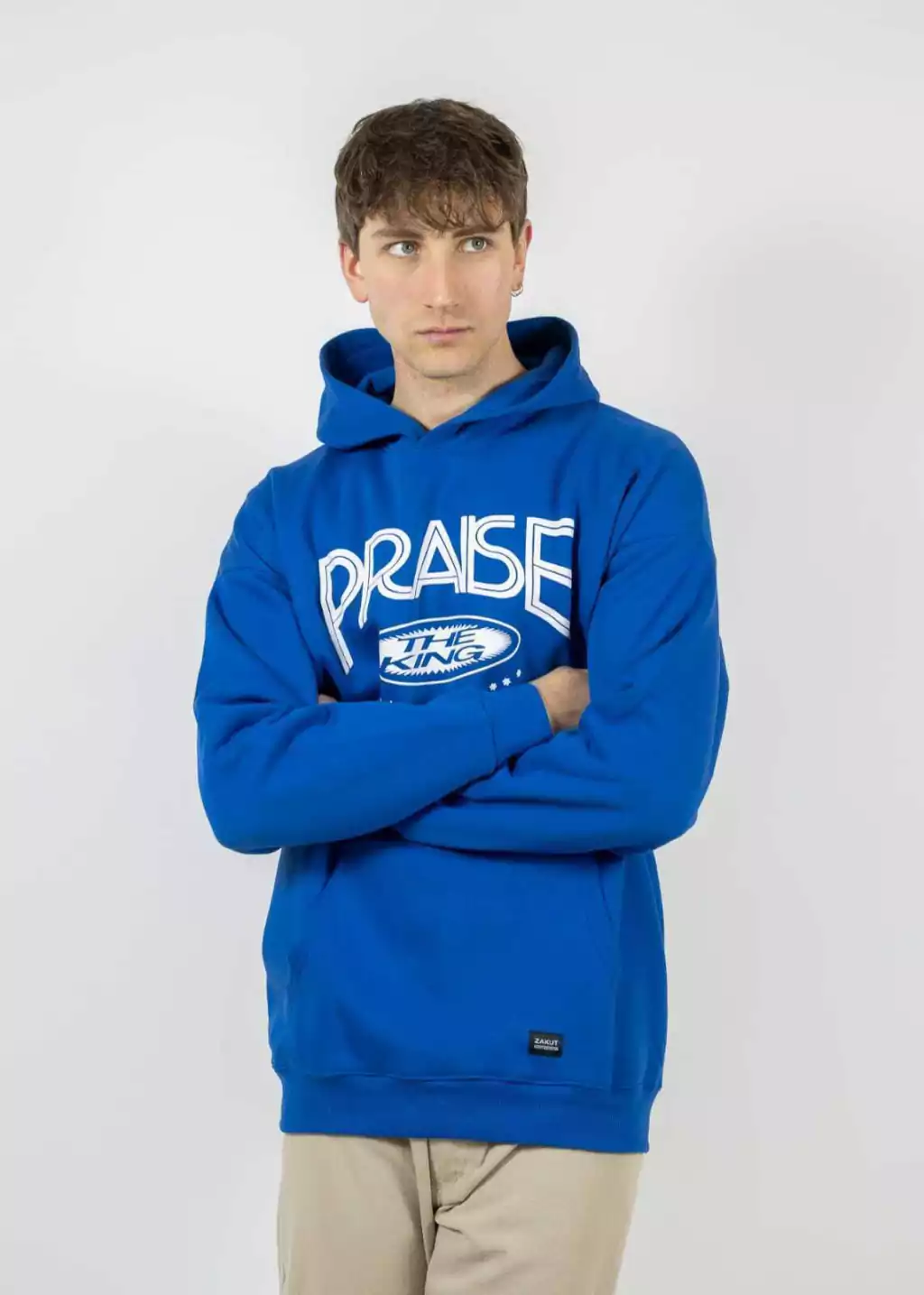 CANGURO OVERSIZE AZUL "PRAISE"