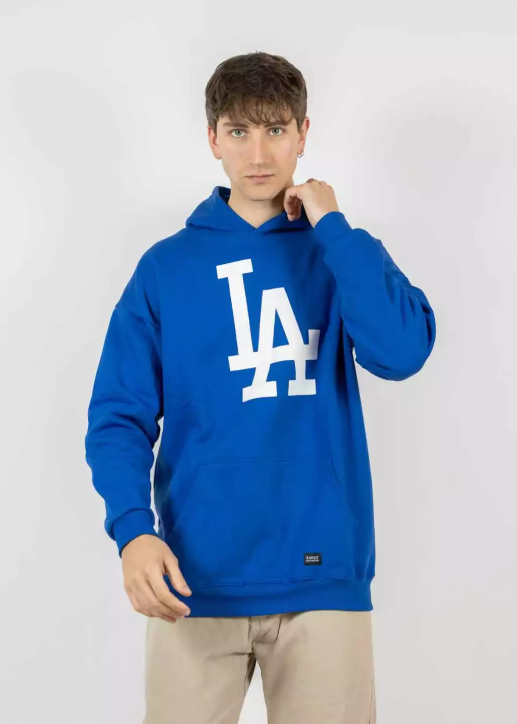 CANGURO OVERSIZE AZUL "L.A"