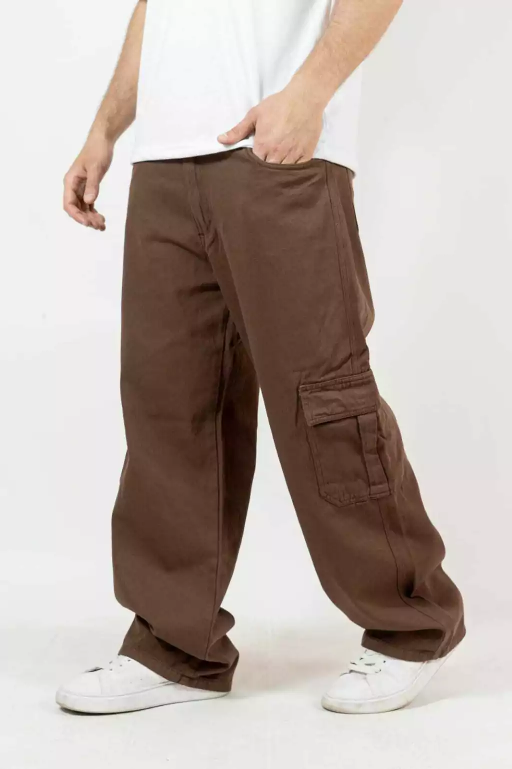 BAGGY CARGO GABARDINA CHOCOLATE OSCURO