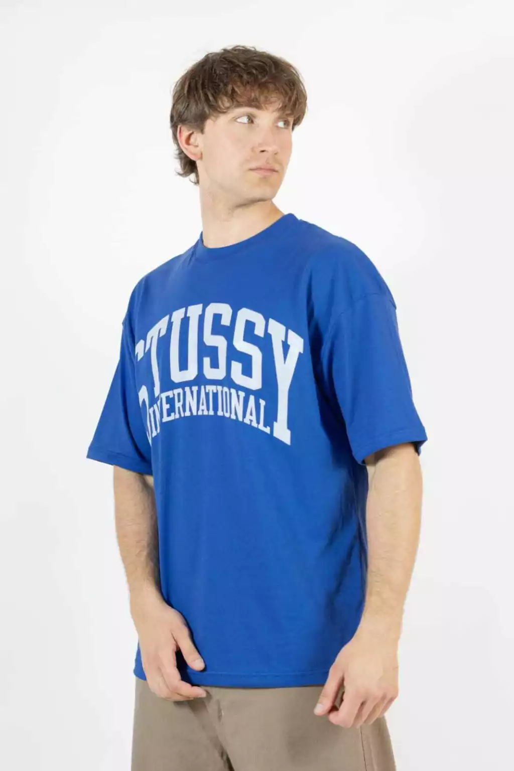 REMERA OVERSIZE STUSSY AZUL FRANCIA