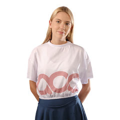 Aca Camiseta de Algodón Oversized Blanca