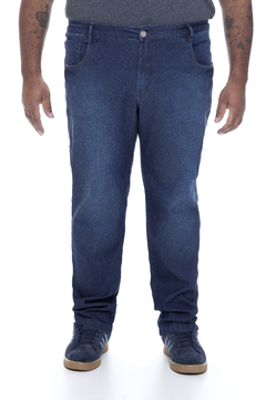 Calça Jeans Masculina Slim Plus Size Blue Three