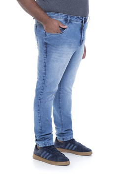 Calça Jeans Skinny Masculina Plus Size Blue Three - comprar online