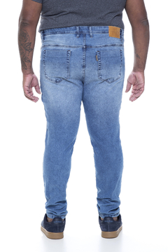 Calça Jeans Skinny Masculina Plus Size Blue Three na internet