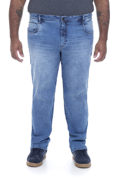 Calça Jeans Masculina Slim Plus Size Blue Four