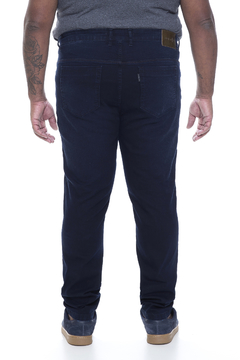 Calça Jeans Skinny Masculina Plus Size Navy Blue