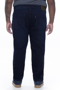 Calça Jeans Masculina Slim Plus Size Navy Blue na internet