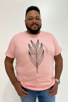 Camiseta Masculina Plus Size Estampada Nature