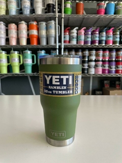 TERMO YETI 30OZ COLOR VERDE MILITAR sin asa - Variedad de colores