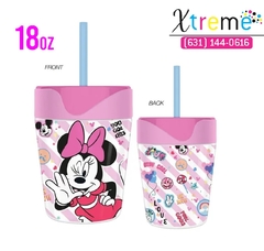 Vaso para niña con popote 18 oz.