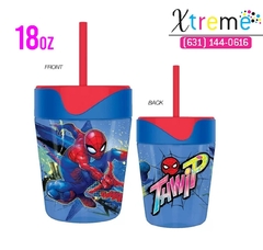 Vaso para niña con popote 18 oz.