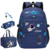 Kit Escolar Astronauta para Meninos com Mochila, Lancheira, Estojo e Chaveiro