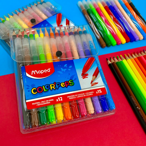 Bismark Crayon coloré Néon-Pastel 24 couleurs