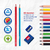 Kit Mega Soft Color Lápis de Cor 12 Cores + 1 Lápis HB + 1 Apontador + 1 Borracha - Tris - loja online