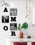 Kit Amor - 3 Placas Decorativas + 4 Letras