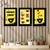 Kit Cantinho do Café Amarelo - 3 Placas Decorativas