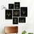 Quadros Decorativos Preto e Dourado Amor Família