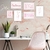 Kit Motivacional Rosa - 6 Placas Decorativas