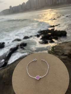 Pulseira Trevo Rosa - Mar Life Pratas | Jóias em Prata 925