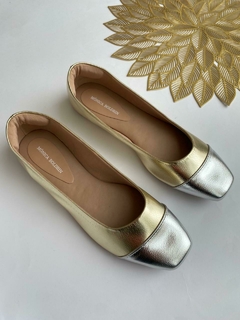 Sapatilha Bicolor (Dourado e Prata) - Mônica Boldrin Shoes
