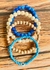 Kit pulseiras colors - azul e nude - comprar online