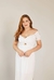 vestido longo com vazado frontal branco tam u - loja online