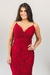 VESTIDO MIDI EMANUELLE EM RENDA VERMELHO - loja online