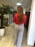 Pantalona com bolso frontal em corte em alfaiataria cinza - comprar online