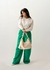 Cropped moleton manga longa off white - loja online