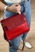 Bolsa feminina média vermelha com detalhe lenço - comprar online