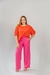 Calça de alfaiataria pantalona com bolso frontal pink - comprar online