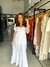 Vestido longo grace com botoês frontais branco