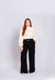 Cropped gola redonda tricot com detalhe franjido off white tam u