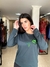 blusa moletinho bordada verde - loja online