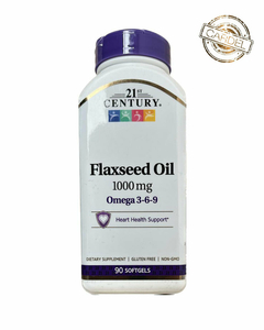 Omega 3-6-9- Flaxseed Oil - 90 Capsulas - 21st Century -