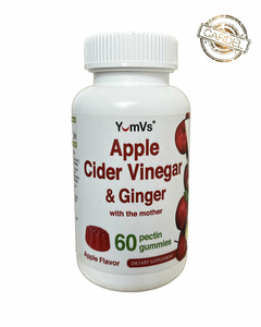 Apple Cider Vinegar Gummies & Jengibre con la Madre - YumVa - 500 MG - 60 Gummies