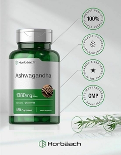 ASHWAGANDHA - HORBÄACH - 1380 MG - 180 CAPSULAS - - VIDACARDEL