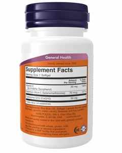 CoQ10 - NOW SUPPLEMENTS - 50MG - 50 CAPSULAS - - comprar online